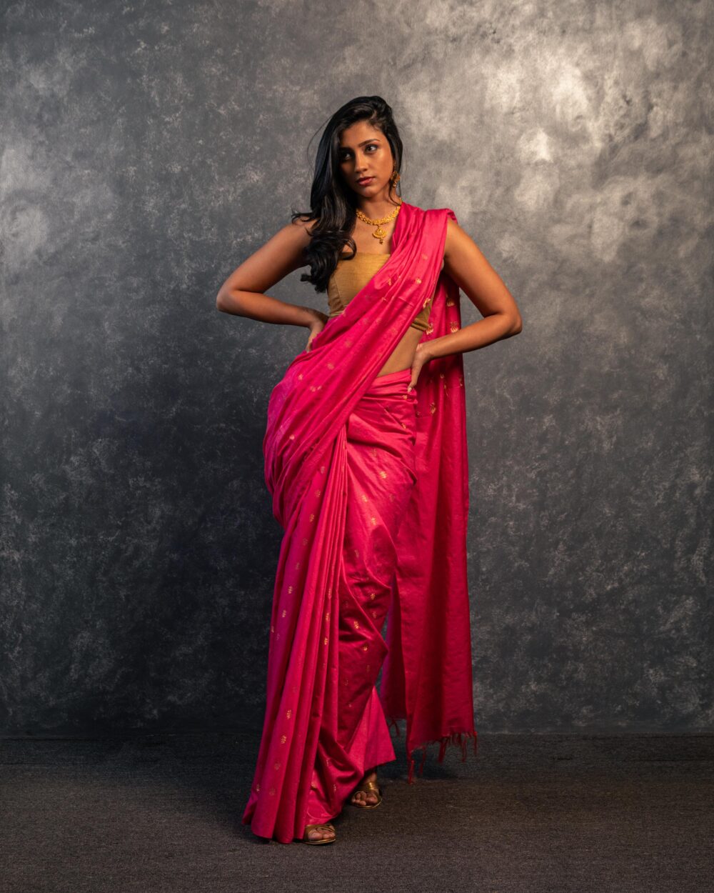 Jade Blossom Saree - Image 6