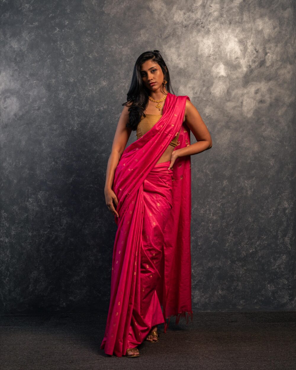 Jade Blossom Saree - Image 5