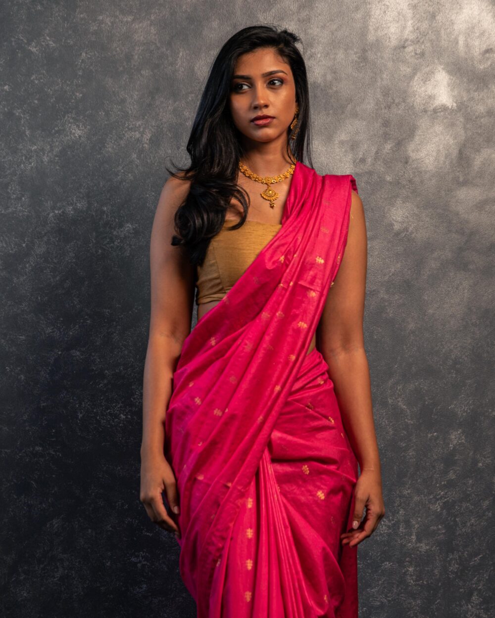 Jade Blossom Saree - Image 4