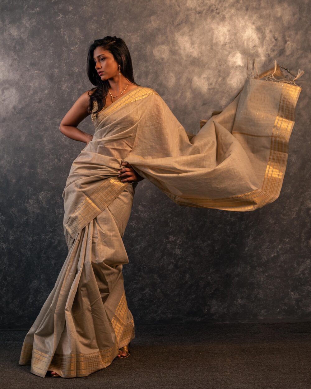Tranquil Earth Saree - Image 10