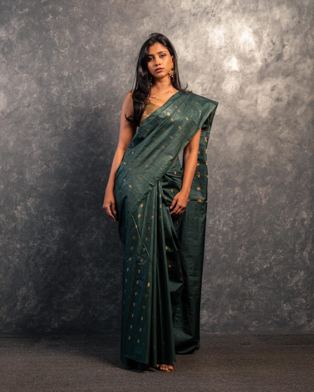 Jade Blossom Saree - Image 3