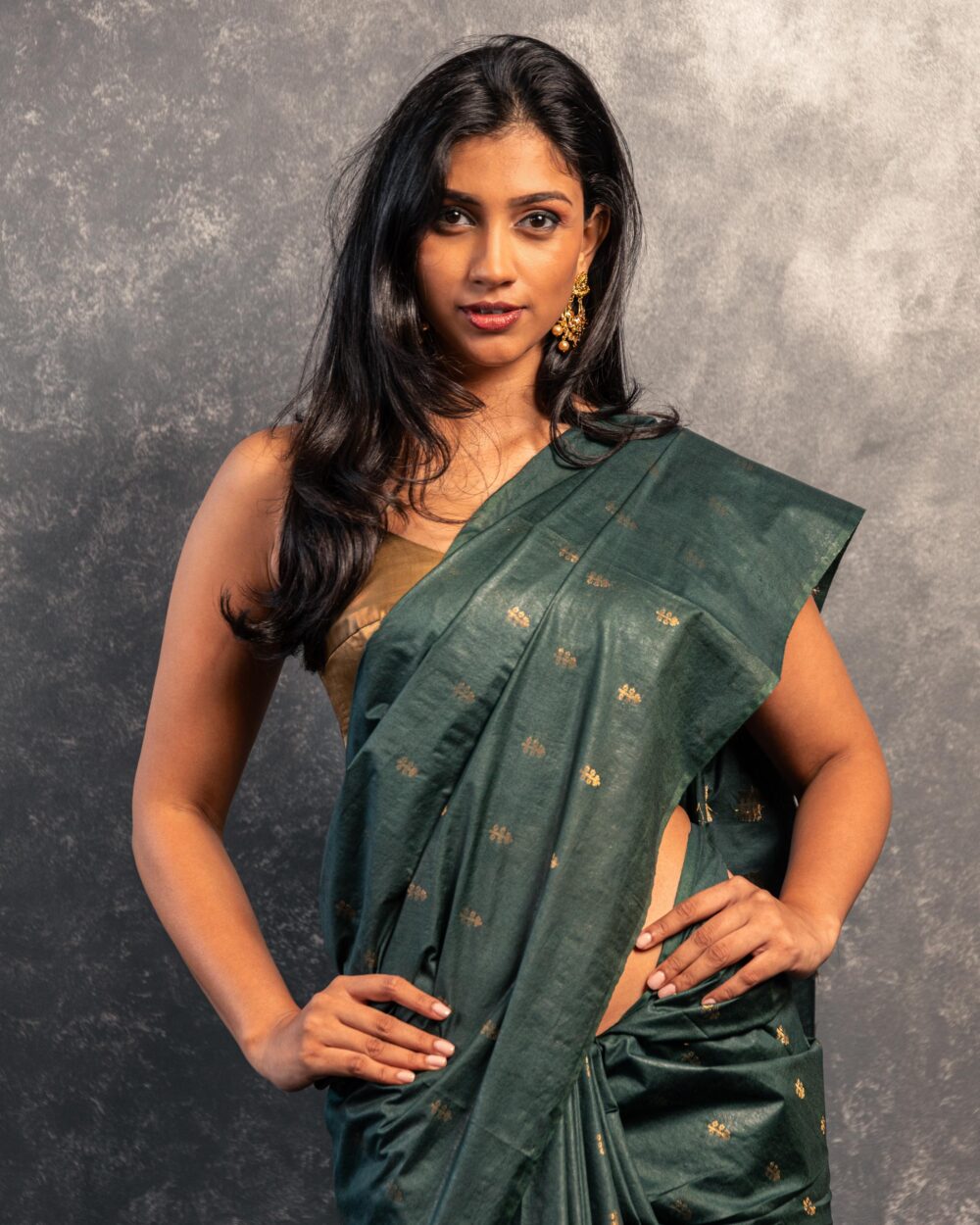 Jade Blossom Saree