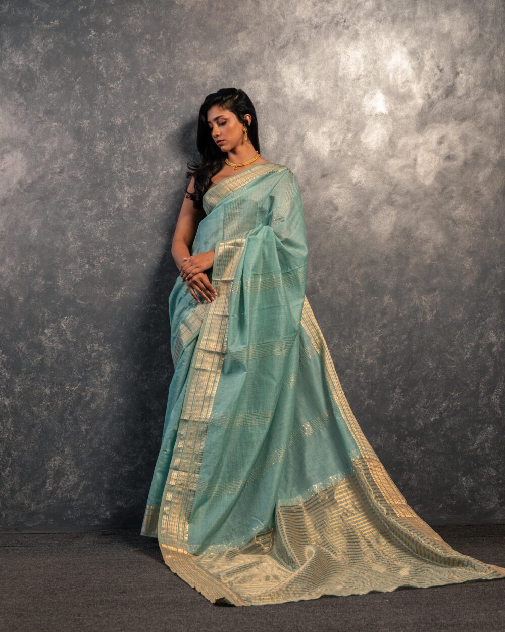 Tranquil Earth Saree - Image 3
