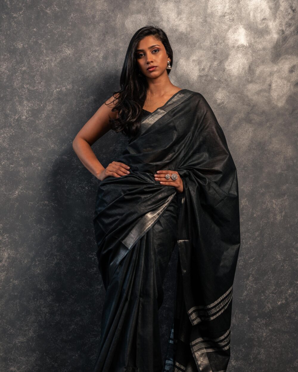 Blush Noir Saree